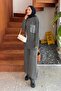 Pocket Detailed Knitwear Set Smoked - 2
