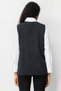 25002 Tri̇ko Front Climbing-Styled Embroidered V-Neck Zippered Short Vest - 3