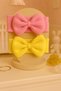 Baby Girl & Child Bow Bandana Set of 2 (Pink/Lemon) - 2