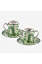 Fontana Green Porcelain Coffee Cup Set 120 ml - 3