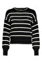 Women's Onlibi Balloon Sleeve Crew Neck Knitted Sweater 15279935 Ecru - 3