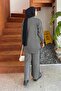 Pocket Detailed Knitwear Set Smoked - 4