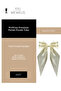 Women's Off-White Shiny Bow Ribbon Long Luxury Buckle - 3