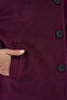 Women's Pocketed Double-Breasted Long Sleeve Short Cashmere Jacket 0724 - Plum - 5