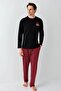 Father Son Black 100% Cotton Long Sleeve Pajama Set 3515 (Add Pajamas to Cart Separately) - 2