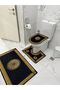Digital Printed 3-Piece Bath Mat Carpet Set Non-Slip Base Toilet Set - 2