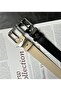 2'Li Knot Classic Square Patterned Women's Silver Buckle Belt Coat Belt Dress Belt Trouser Belt