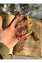 4 Pieces of Real Dried Flowers with Gold Leaf Plastic Bookmark - 2