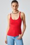 Barry women's regular fit cotton tank top with lace detail, thin straps, and scoop neck - red - 3