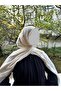 شال قطني سادة للحجاب بلون الحليب