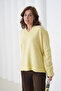 Women's V-Neck Soft Textured Oversized Knitwear Sweater - 4