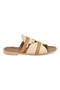 Genuine Leather Beige Women's Slippers - 2