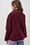 Women's Embroidered Cashmere Jacket 9167 - Burgundy - 6