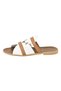 Genuine Leather White Women's Slippers - 3