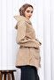 Mink Snap Fastener Belted Cashmere Coat - 4