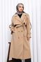 Mink Kravuze Collar Lined Cashmere Coat - 3