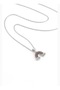 Steel Necklace with Colorful Zircon Stones and Rainbow and Cloud Figures - 2