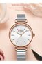 9081 Stainless Steel Slim Quartz Wrist Watch for Girls with Free Box - 2