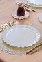 Solid Krem Wavy Altın 34 Parça Tea Time - 5