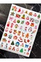 New Year's Special Cut Sticker ~3-6 cm 57 Pieces New Year Adhesive Label Christmas Gift