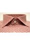 Slimfit Red Striped Modern Italian Collar Poplin Shirt - 5