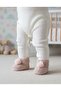 Hand Knitted Pompom Powder Booties for Newborn Baby - 2