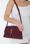 Stylish Burgundy Suede Crossbody Women's Shoulder Bag - 2