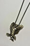 Mythological Perished Eagle Motif Handcrafted Stainless Steel Chain Men's Necklace - 5