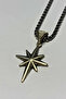 Handcrafted Stainless Steel Chain Men's Necklace with Compass and North Star Motifs - 3