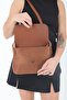 Stylish Tan Suede Crossbody Women's Shoulder Bag - 4