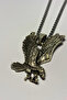 Mythological Perished Eagle Motif Handcrafted Stainless Steel Chain Men's Necklace - 3