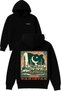 Pakistan Design Printed Oversized Black Hooded Sweatshirt