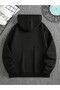 Hustle Make Money Not Friends Printed Hooded Sweatshirt - 3