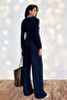 Women's Corded Fabric Fabric Relaxed Fit Two Piece Set – Button up Blouse & Wide Leg Pants 10145 - 3