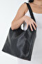 Byeduu Burgundy Knitted Leather Basket Weave Style Large Shoulder Bag
