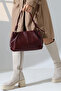 Burgundy Women's Bag Shoulder and Arm Bag - 7
