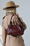 Burgundy Women's Bag Shoulder and Arm Bag - 5
