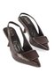Cherry Women's Heeled Shoes with Rubber Detail - 2