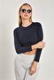 Women's Long Sleeve Bodysuit - Navy Blue - 2