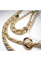 iPhone 16 Plus Phone Strap Satin Cord Strap Phone Case - Cream Gold Color - 4
