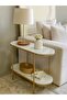 Modern Double Side Table – Gold Oval Side Table - 2