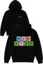 Never Stop Design Printed Oversized Black Hooded Sweatshirt