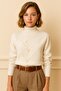 Pearl Embroidered Knitwear Sweater-26K74071-Ekru-16