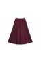 Leather-Look Pleated Cotton Woven Viscose 4 Season Skirt(95 cm)-(38-48) - 3