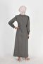Mersha Gray Ahu Breastfeeding Detailed Dress Specially Designed for Postpartum Mothers - 3