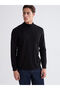 Black Half Turtleneck Men's Knitwear Sweater