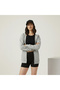 Women's Gray Hooded Zippered Cardigan 2 Thread Raised - 2