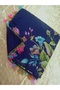 Ve Reyhan Handmade Needlework Writing, Scarf, Yemeni, Mevlit Shawl, Gift with 4 Edges Embroidered - 6