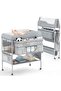Baby Diaper Changing Table, Foldable Infant Diaper Station with Wheels, Nursery Organizer for Newbor