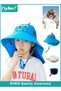 Kids Sun Hat with Sun Glasses, UPF 50+ Toddler Cartoon Sun Hat with Floppy Wide Brim, Baby Bucket Ha